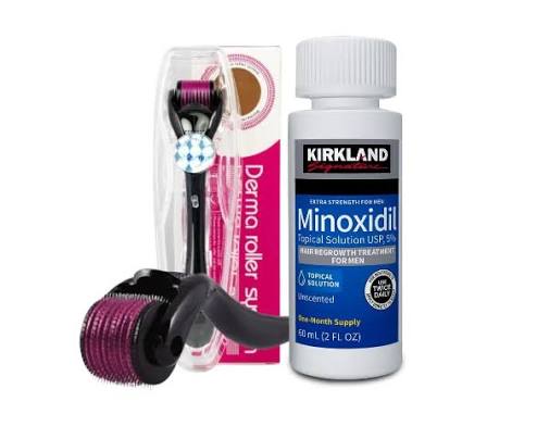 Minoxidil Kirkland + Derma Roller + Pipeta